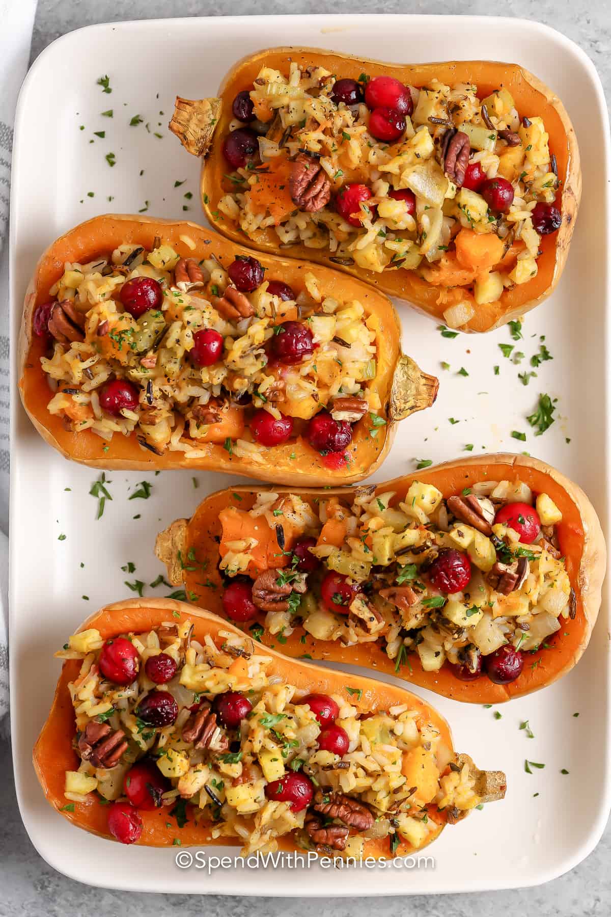 Vegetarian Stuffed Butternut Squash